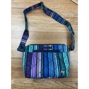 LUG Flare Stripe Crossbody Bag Purse Multicolor NEW